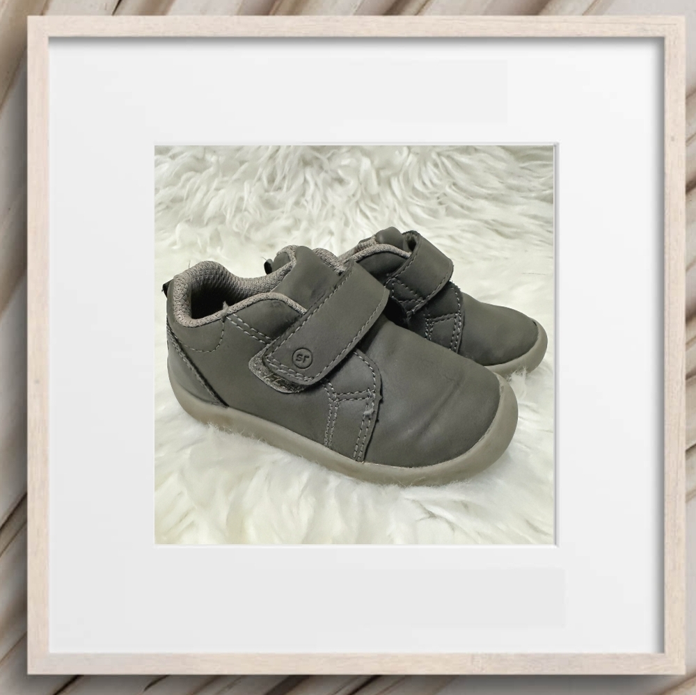 Grey Leather Shoes for boy Sneakers for Children
